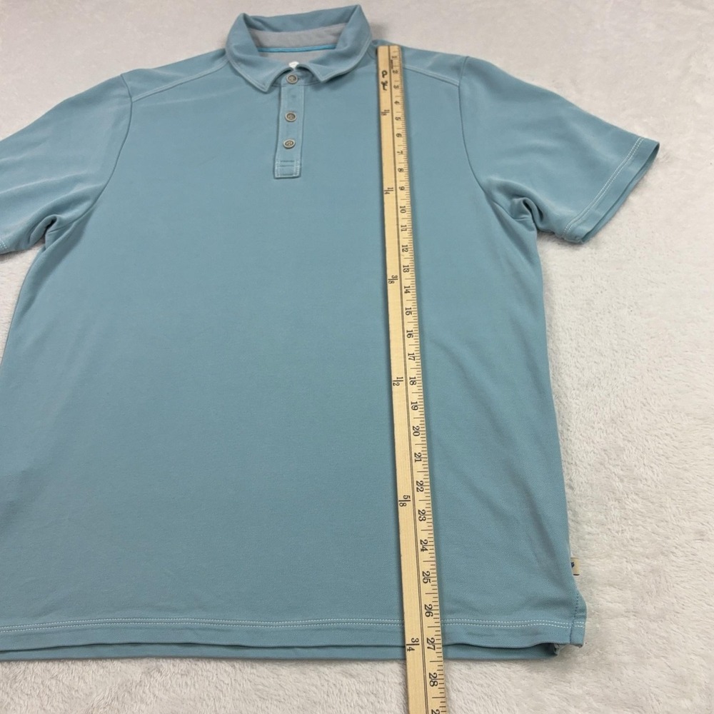 Tommy Bahama Polo Shirt Mens M Blue Lyocell Polyester Tagless Collared - Picture 7 of 10